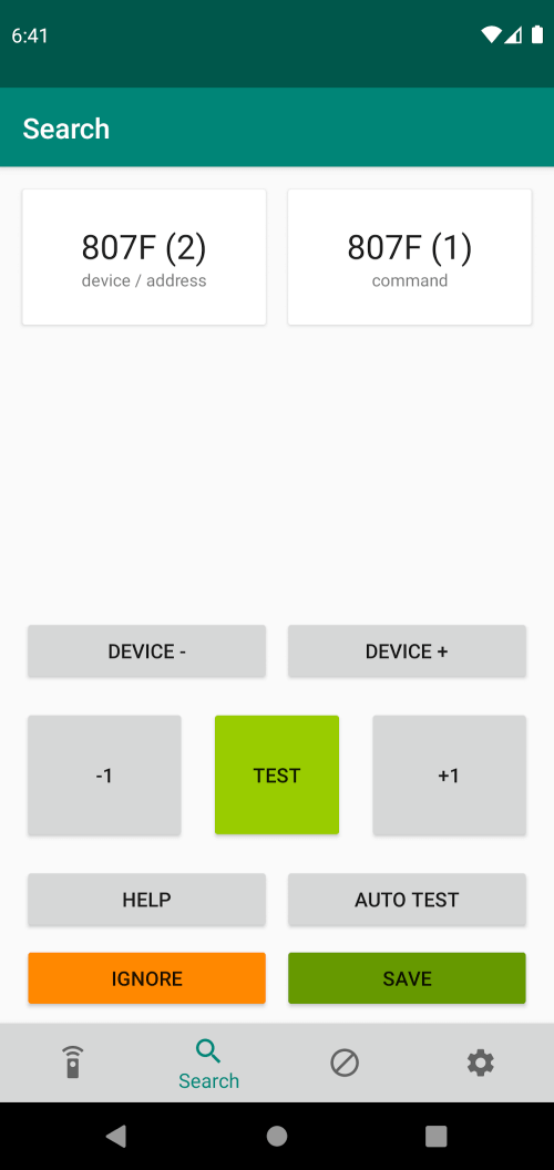 IrCode Finder NEC protocol-screenshot-1